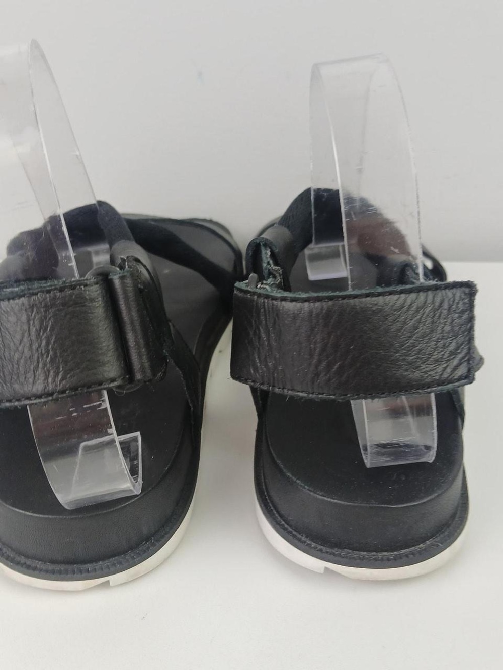 Sorel Black Leather Sandal - Picture 3 of 5